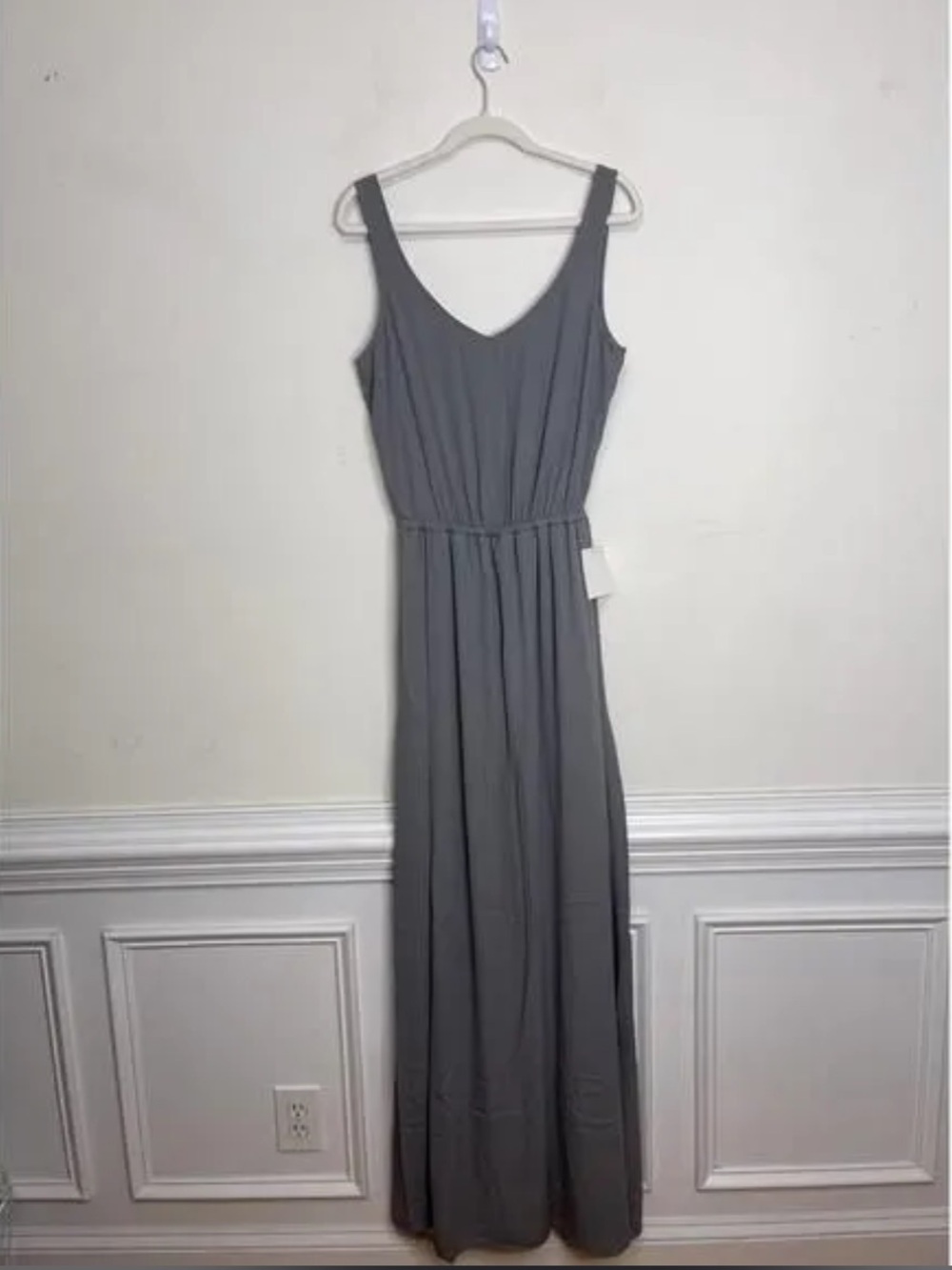 SMYM Kendall Maxi Dress Soft Charcoal Crisp